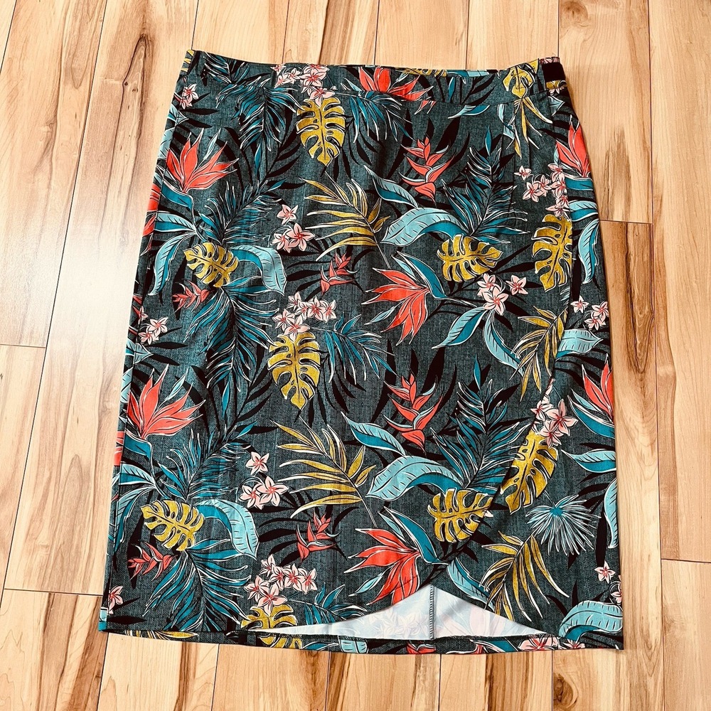 Rip Skirt Hawaii Sz XXL Length 3 Wrap Skirt Disco Print Vintage Bali Jungle